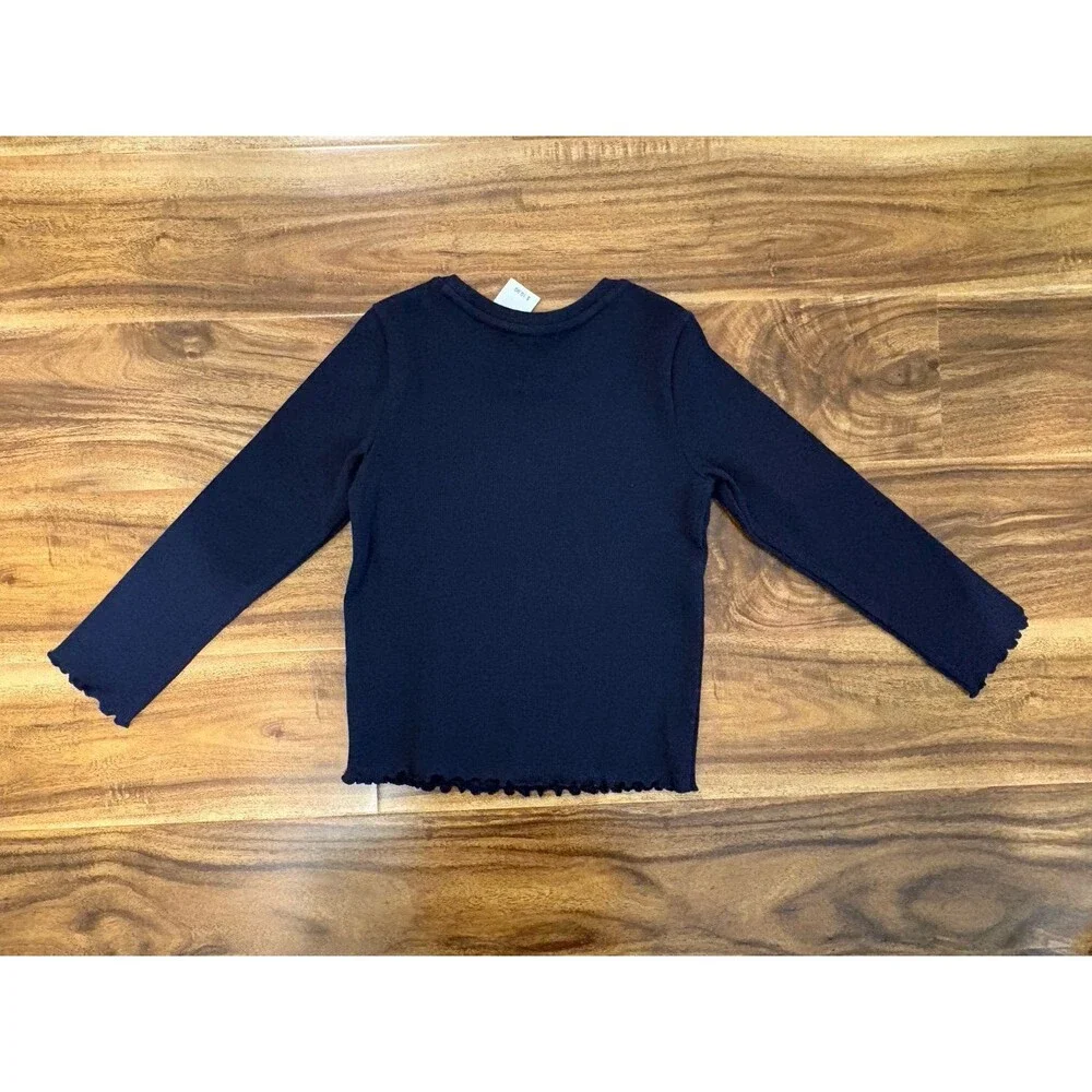 NWT/NWOT Baby Gap Ribbed Long Sleeve Shirts, Navy and Cream, Size 4T